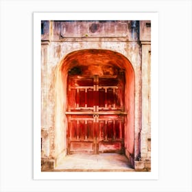 Red Door Of Hue Vietnam Art Print