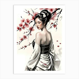 Geisha Japanese Art Art Print