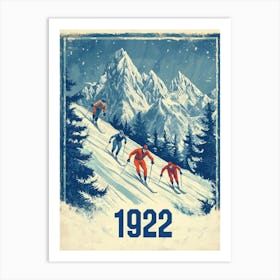 Aihrgdesign A Vintage Sports Poster Inspired By Winter Games 4 Art Print