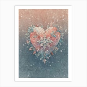 Heart Of Snow Art Print