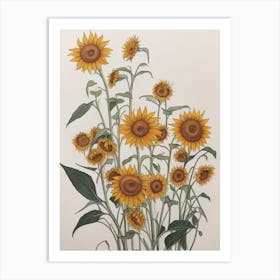 Beautiful Sunflowers Art Print