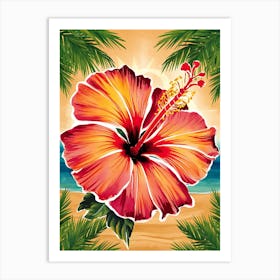 Hibiscus Flower Art Print