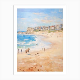 Horse Painting In Bondi Beach Post Impressionism Style 1 Art Print