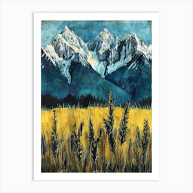 Kiwi Mountains Art Print