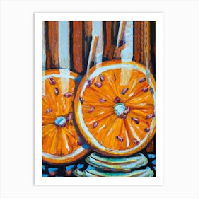 Orange Juice Cocktail Detail Oil Painting Art Print