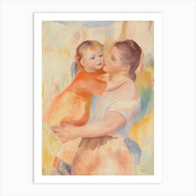 Washerwoman And Child, Pierre Auguste Renoir Art Print