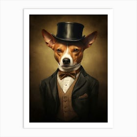 Gangster Dog Basenji Dog 4 Art Print