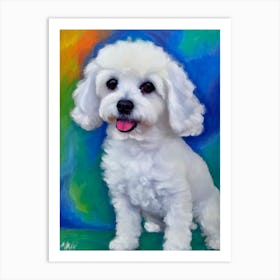 Bichon Frise Fauvist Style Dog Art Print