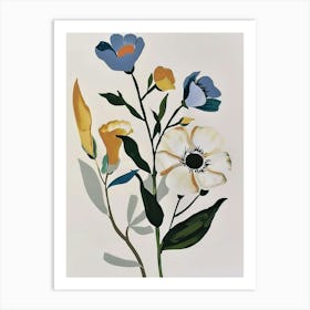 Painted Florals Lisianthus 4 Art Print