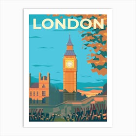 London travel poster Art Print