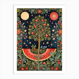 William Morris Watermelon Tree Art Print