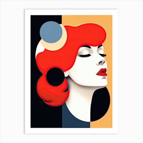 Portrait Of A Woman, pop art, usa Art Print