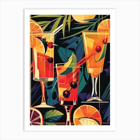 Art Deco Long Island Iced Tea 1 Art Print