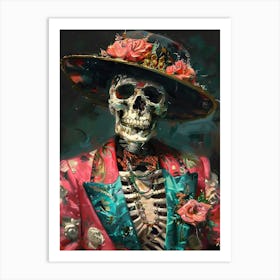 Day Of The Dead Skeleton 2 Art Print