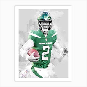 Zach Wilson New York Jets Art Print