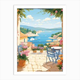 Hvar Croatia 4 Illustration Art Print