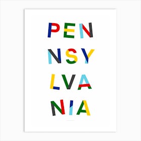 Pennsylvania State Flag Colours Art Print