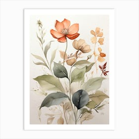 Watercolor Flowers 6 Art Print