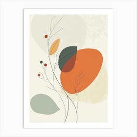 Abstract Leaves Canvas Print Art Print