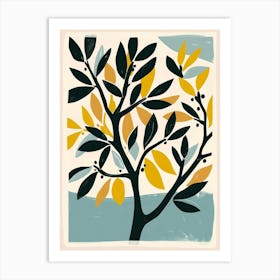 Willow Tree Flat Illustration 1 Art Print