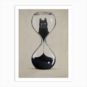 Hourglass Cat Art Print
