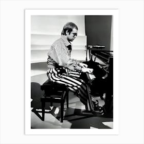 Elton John Playing Piano Art Print