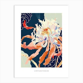 Colourful Flower Illustration Poster Chrysanthemum 4 Art Print