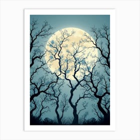 Full Moon In The Forest 14 Art Print