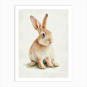 Rhinelander Rabbit Kids Illustration 2 Art Print