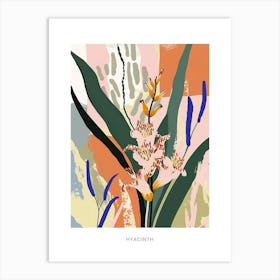 Colourful Flower Illustration Poster Hyacinth 3 Art Print