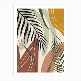 Abstract Tropical Leaves 3 Art Print