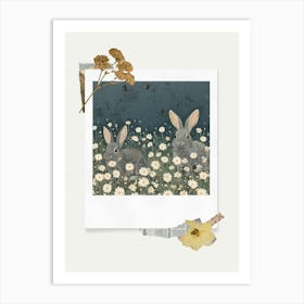 Scrapbook Bunnies Fairycore Painting 8 Art Print