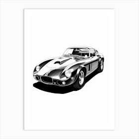 Ferrari 250 Gto Line Drawing 7 Art Print