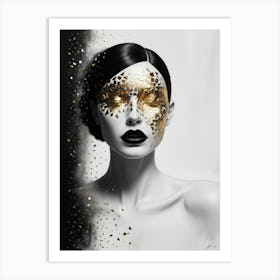 Gold And Black 5 Art Print