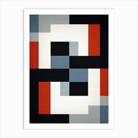 Harmonic Grid; Geometric Symphony Of The Mid Century Art Print