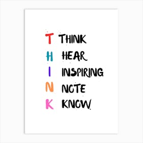 Think Art Print