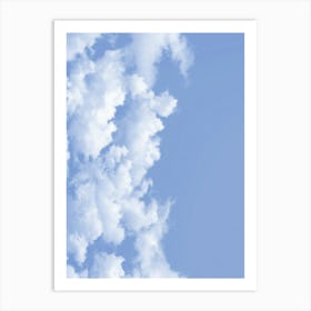 Blue Sky With White Clouds Art Print