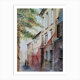 Street Scene In Florence Art Print