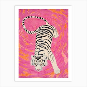 White Tiger Art Print