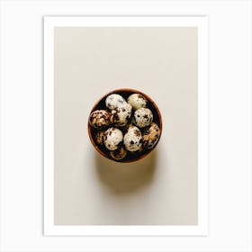 Quail Eggs In A Bowl Art Print