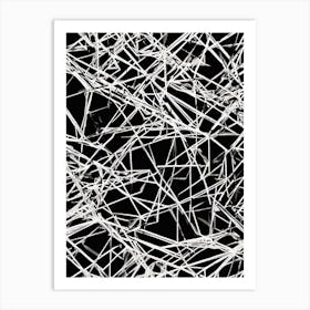 Abstract Black And White Pattern 1 Art Print