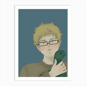 Tsukishima Art Print