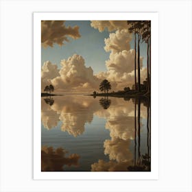 'Clouds And Trees' Art Print