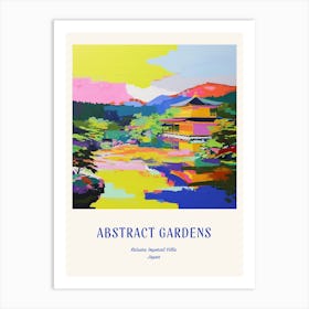 Colourful Gardens Katsura Imperial Villa Japan 1 Blue Poster Art Print