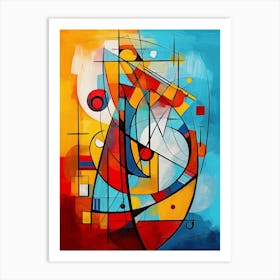 Abstract Modern Cubism Colorful Style Painting 6 Art Print