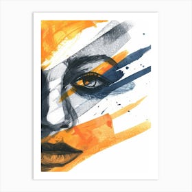 Abstract Of A Woman'S Face 9 Art Print