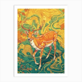 Deer In Autumn 1 Art Print