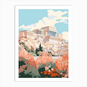 The Acropolis Museum   Athens, Greece   Cute Botanical Illustration Travel 0 Art Print