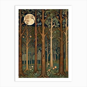 William Morris Forest At Night 23 Art Print