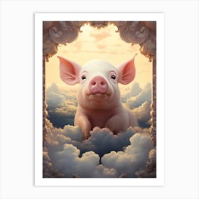 Pig In The Clouds 1 Art Print